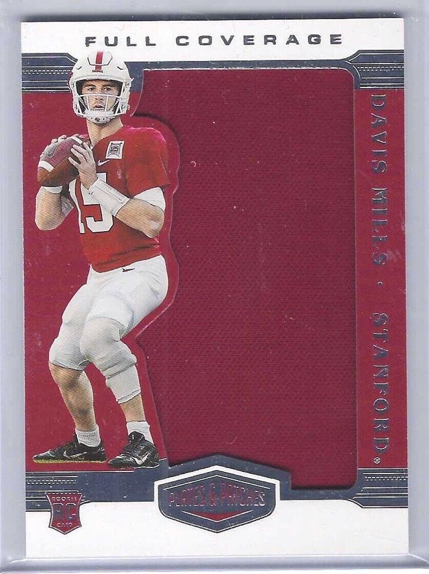 Davis Mills 2020 Chronicles Plates & Patches Full Coverage Jumbo Jersey Patch Rc - Football Cards