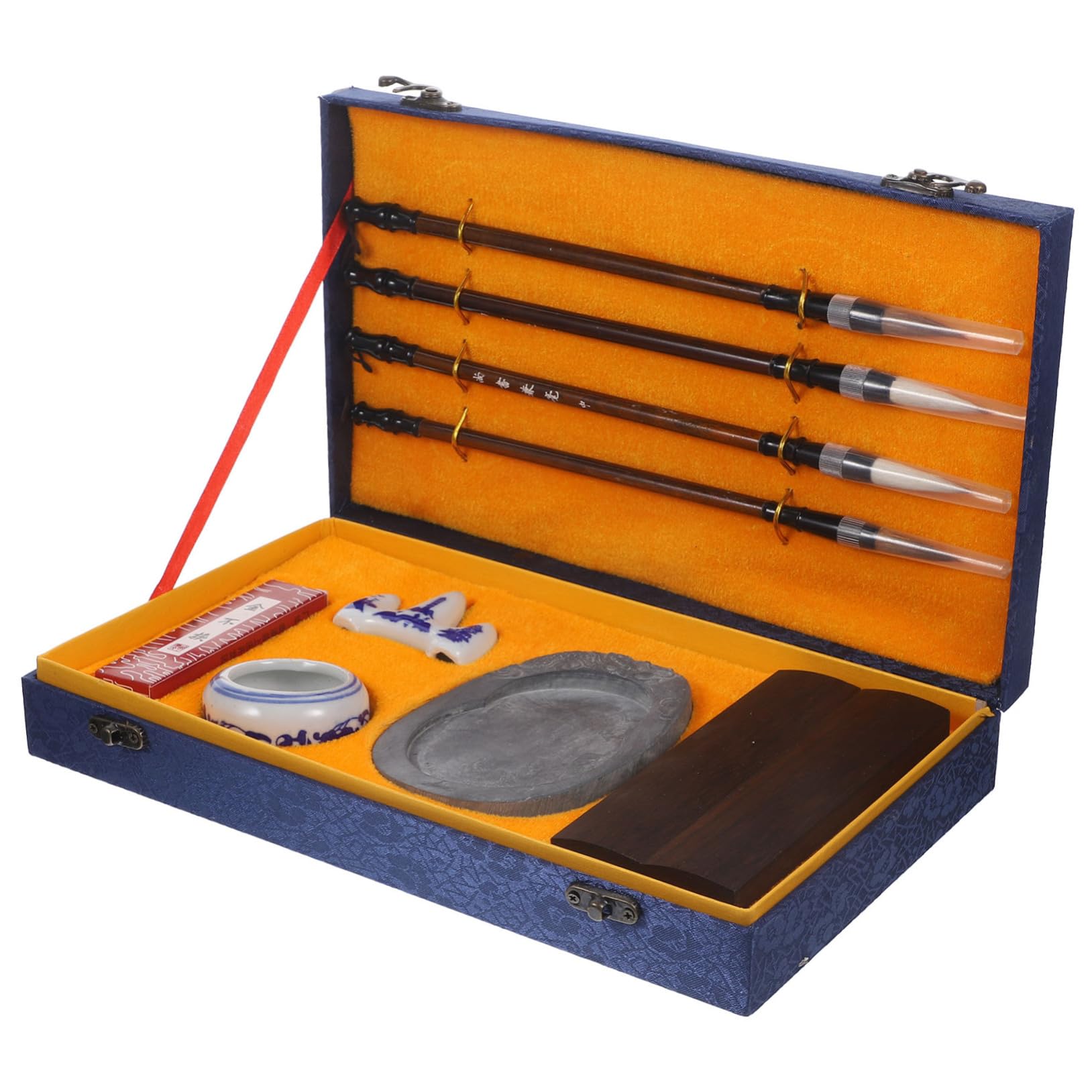 Homoyoyo Set Per Calligrafia Cinese Pennelli Da Scrittura, Bastoncino e Pietra Per Inchiostro, Kit Portatile Per Studenti, Pratica Calligrafica e Esercizi Di Scrittura