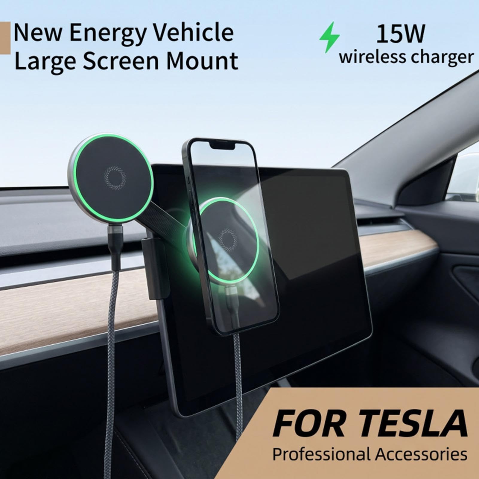 Supporto Telefono da Schermo Auto Portacellulare Magnetico Ricarica