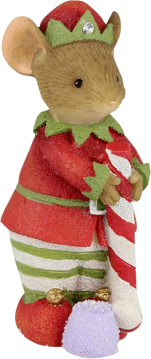 Enesco Tails with Heart Mouse in the House Gumdrop Golfing Figurine, 2.17 Inch, Multicolor