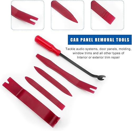 Miniatura 9 de Kit de herramientas de extracción de molduras automáticas de 5 piezas, juego de herramientas de extracción de clips de plástico para puertas