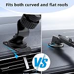 Magnetic Car Phone Holder | 360° Rotatable Dashboard Mount with Strong Adhesive Base, Compatible with MagSafe iPhone 17/16/15/14/13/12