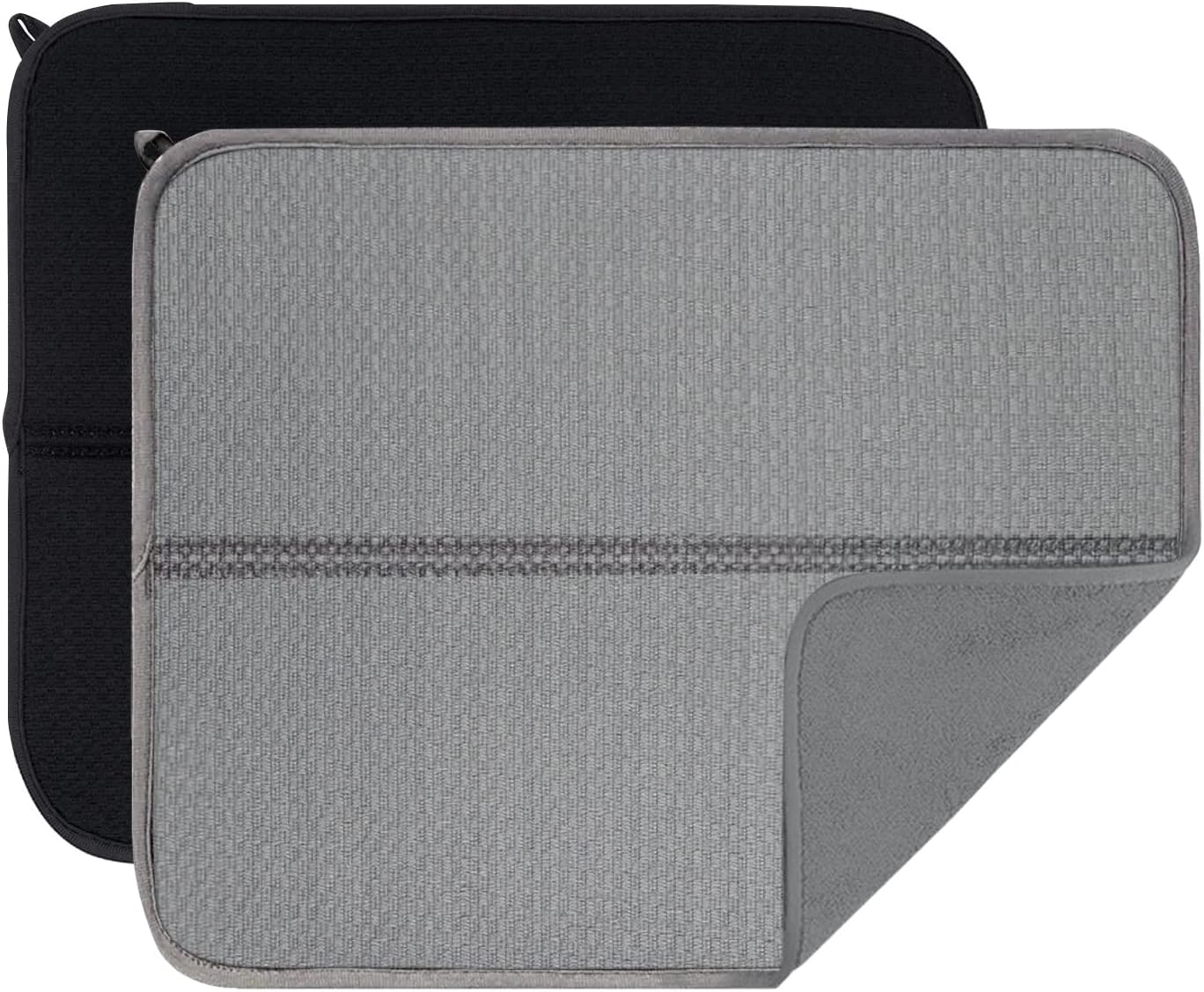 Dish Drying Mat for Kitchen, 2 Pack Absorbent Dish Drainer