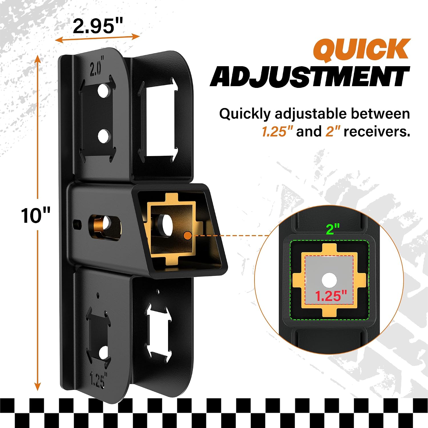 DEEAGLE Hitch Wall Mount,Adjustable 1.25” & 2” Receiver, Max Hold Up to 300LBS, Bike Rack & Cargo Rack Storage, Heavy Duty Trailer Hitch Receiver Storage