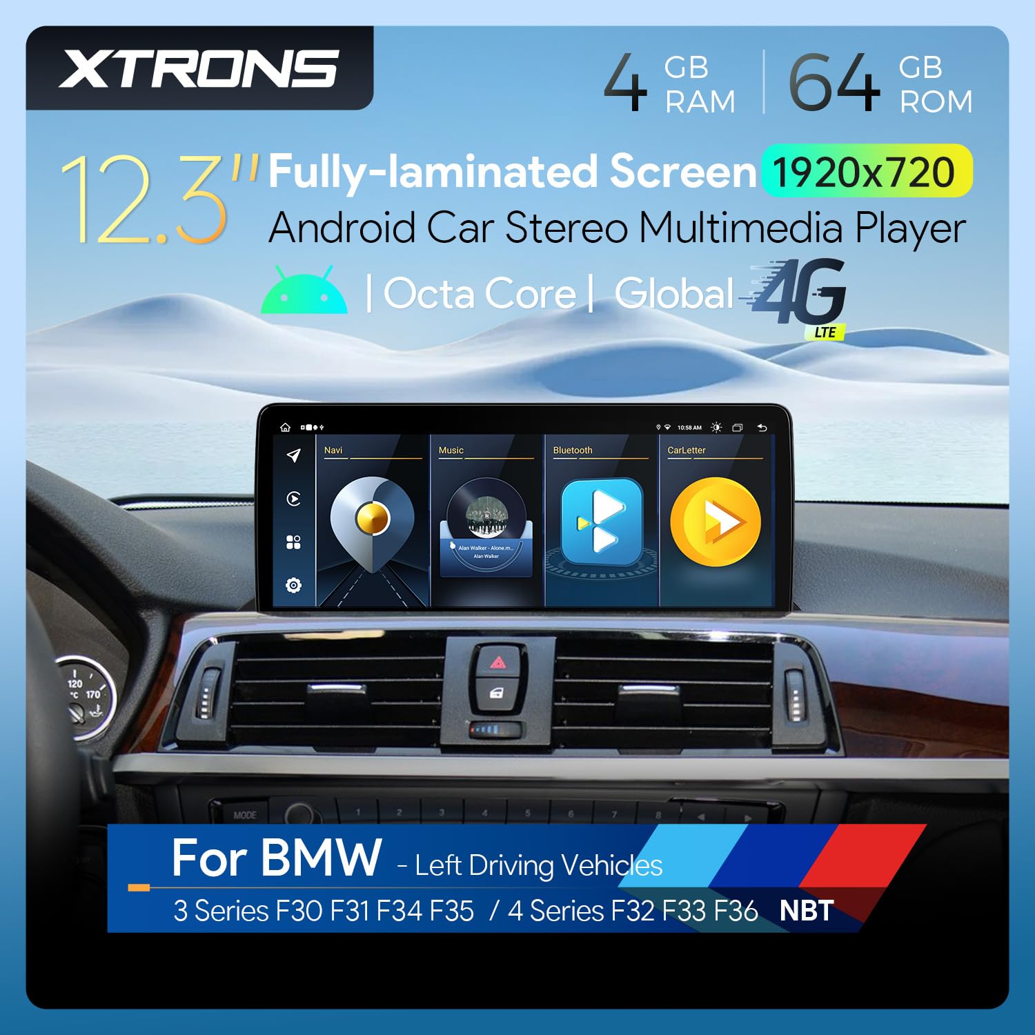 Amazon.com: XTRONS 12.3 Inch Android 14 Car Stereo for BMW F30/F31