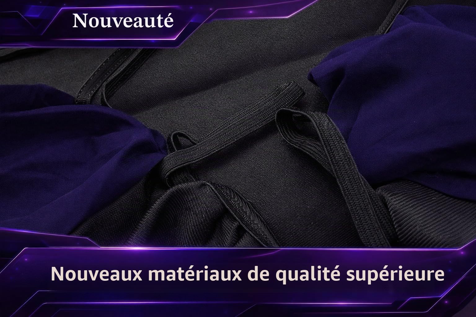 Rebeca Shop - Housses de siège pour siège Auto, compatibles Housses de siège Auto pour Duster |Noir/Bleu foncé | Made in Italy | Housses pour sièges Avant et arrière | Compatibles airbags