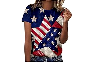 4th of July Shirt: Stars & Stripes Kalkehay Collar