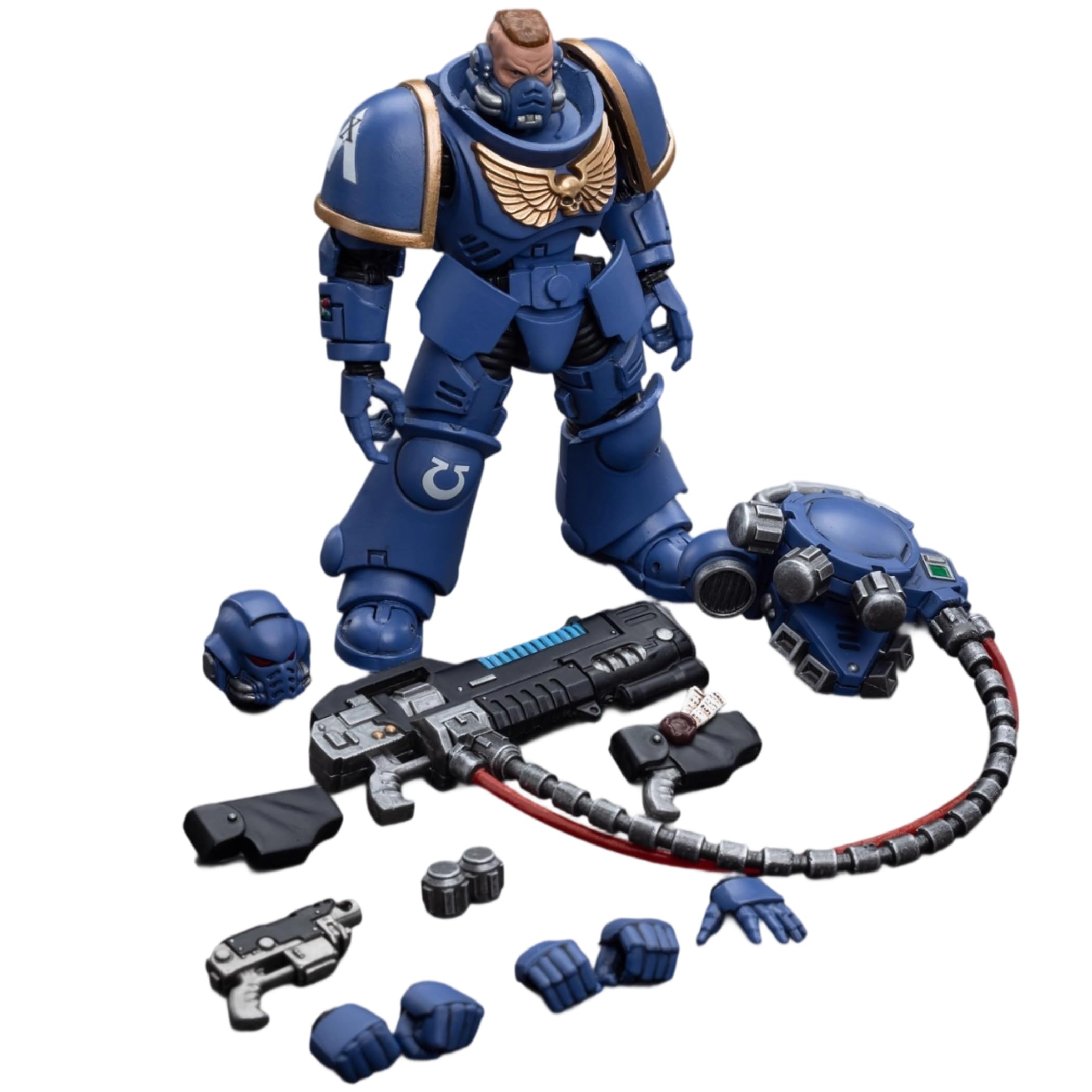 JOYTOY Brother Paxor Warhammer 40K 1/18 Action Figure Ultramarines Hellblasters Brother Paxor Modello da collezione 11,9 cm Regali di compleanno