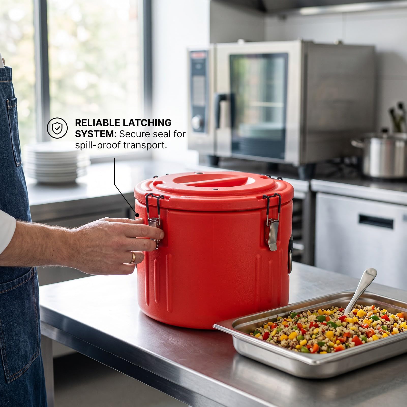 ViaGasaFamido Seau Isotherme Commercial, Conteneur Thermique 30 L for