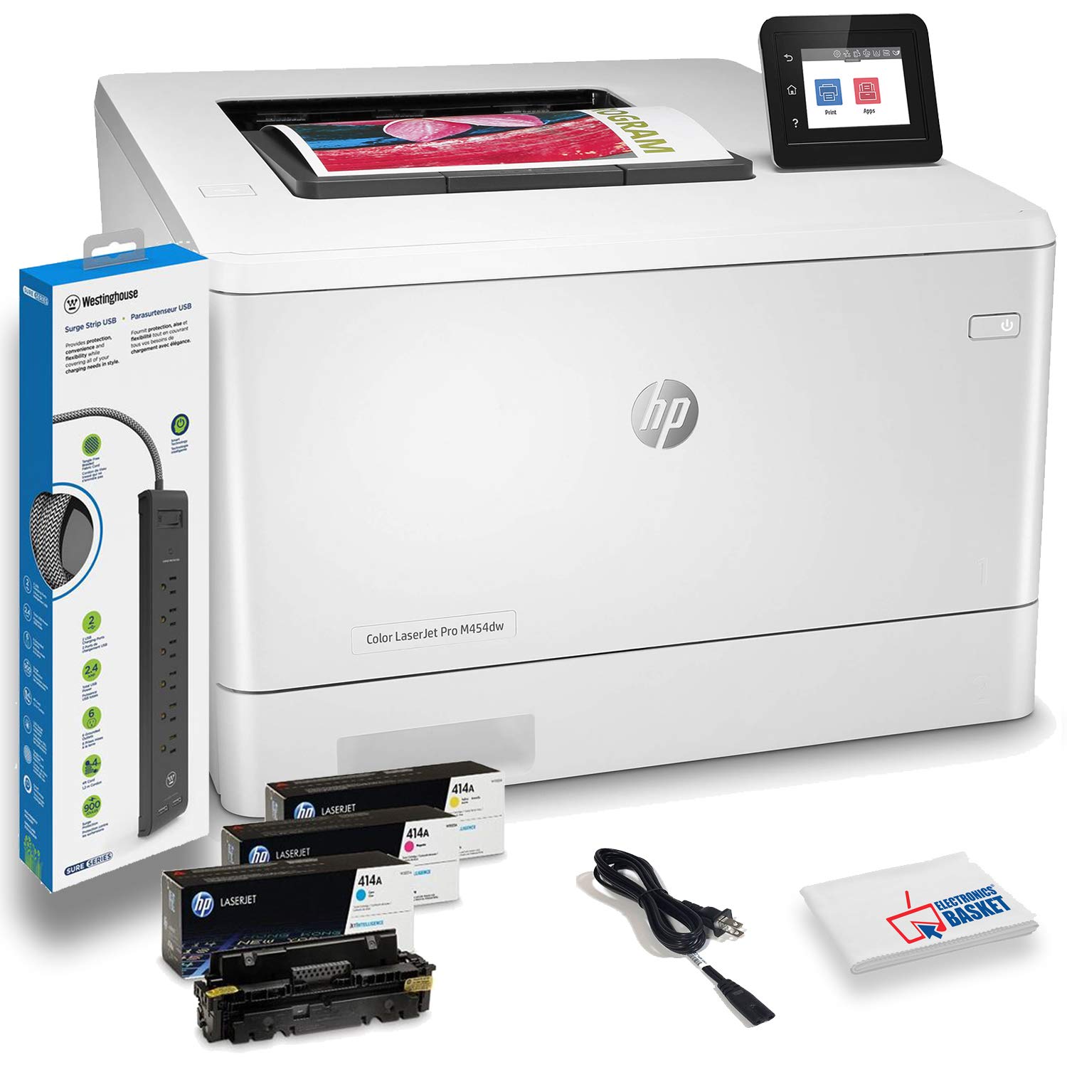 Buy HP Color Laserjet Pro M454dw Wireless Color Laser Printer with