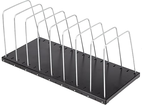 Miniatura 6 de Huron Alambre de acero ajustable vertical 8-Slot escritorio archivo archivador organizador almacenamiento