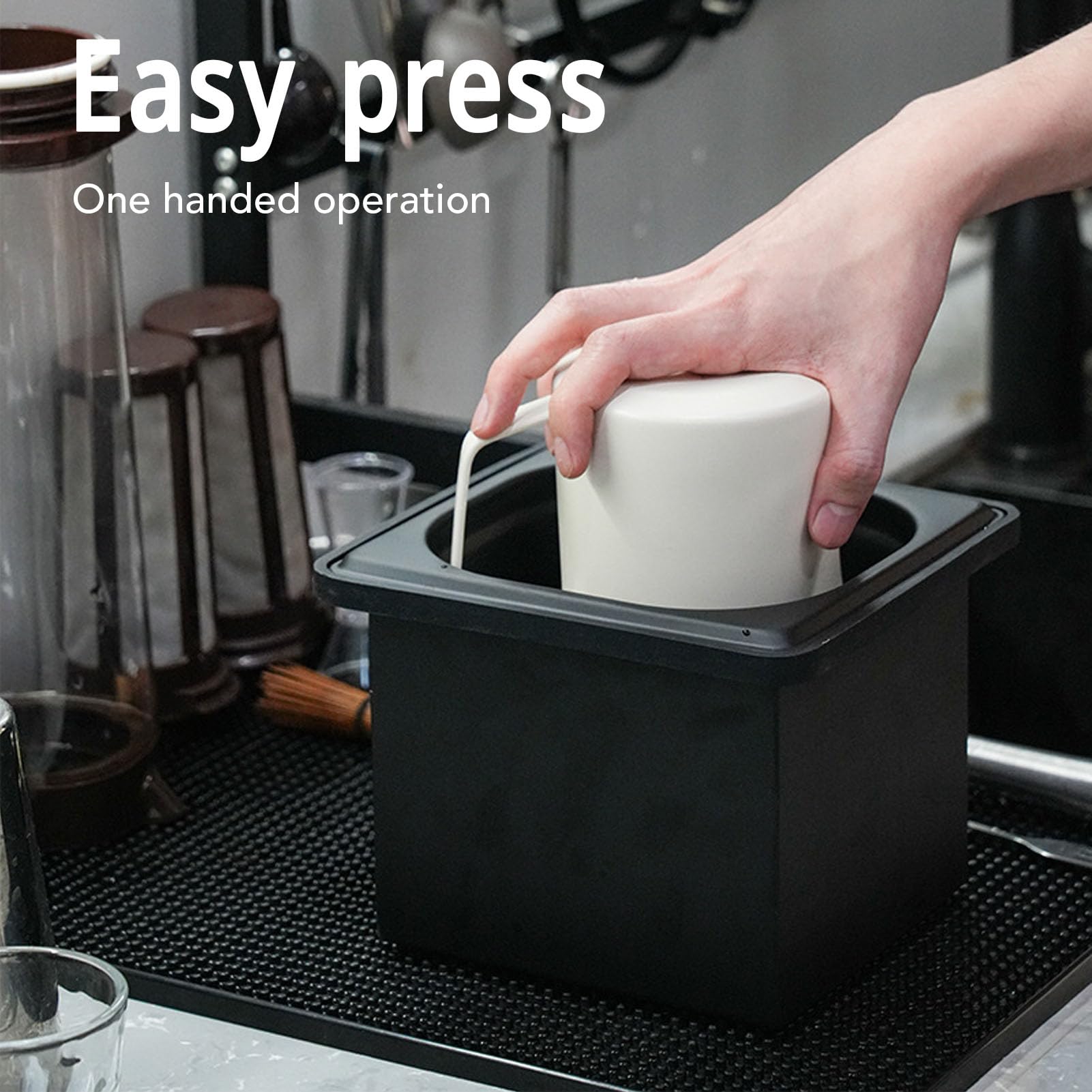 Focket Rince-Verre, Lave-Bouteilles Multi-Angles en Acier Inoxydable pour évier de Cuisine, Nettoyage Facile, Lave-Tasses Automatique pour évier de Bar de Cuisine. (Petit)