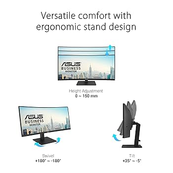 ASUS 湾曲 VA34VCPSN 34インチ 1500R 100Hz VA34VCPSN｜Monitors｜ASUS Canada