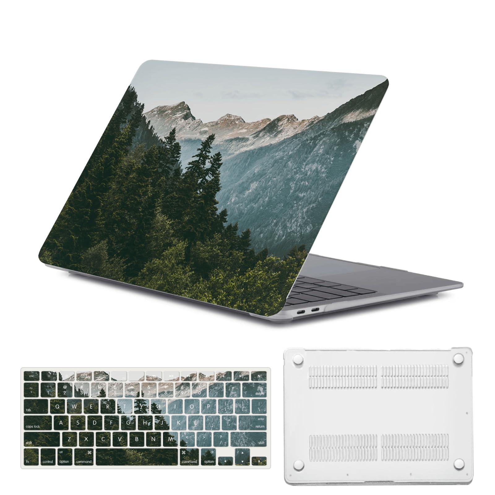 Carcasa MacBook Pro 13 A2289 A2159 con acabado plástico premium y protector de teclado EU 8