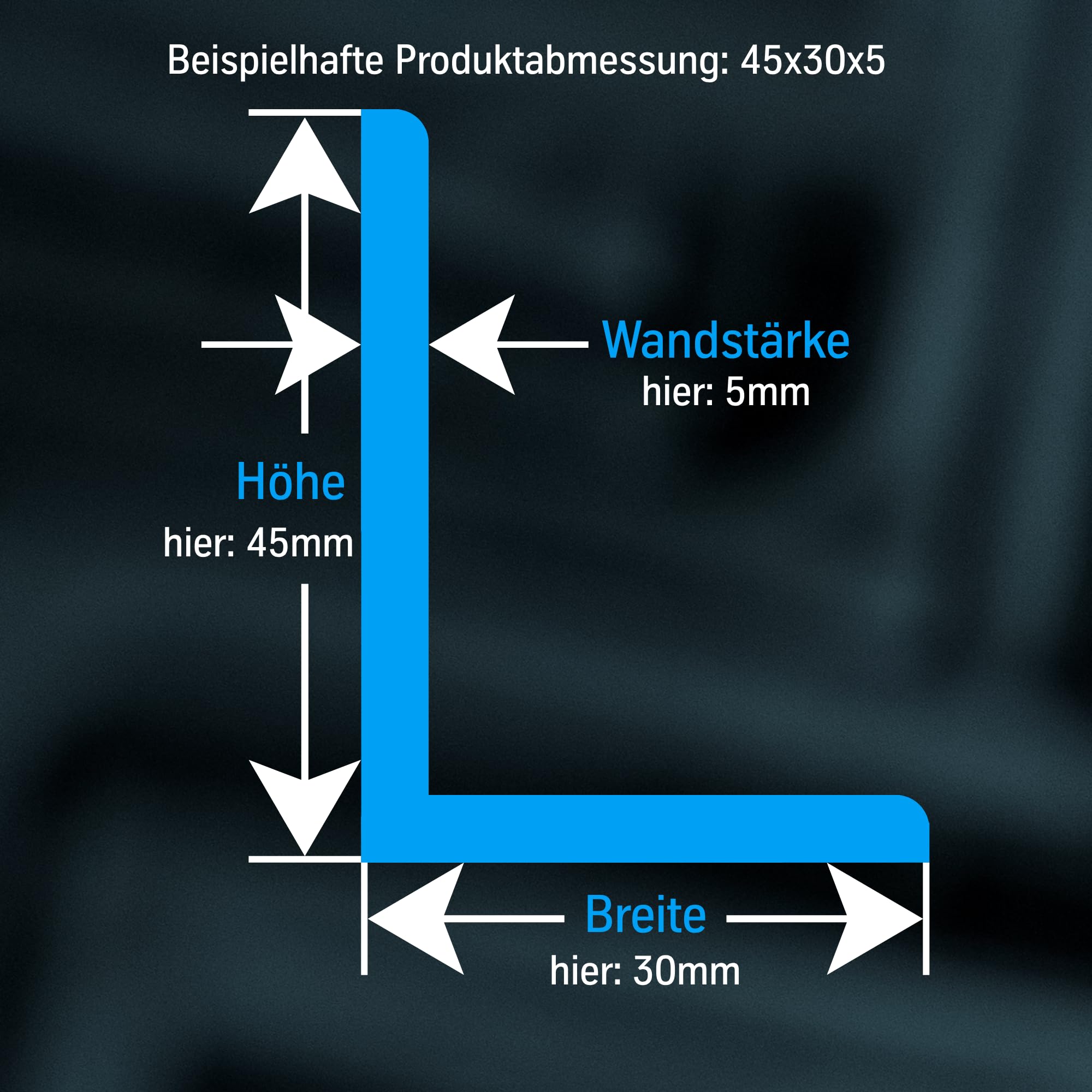 thyssenkrupp Edelstahlprofil 30x20x3mm, 2450mm – Winkel V2A 1.4301 – Edelstahl Winkelprofil für Konstruktion & Montage – L-Profil Edelstahl