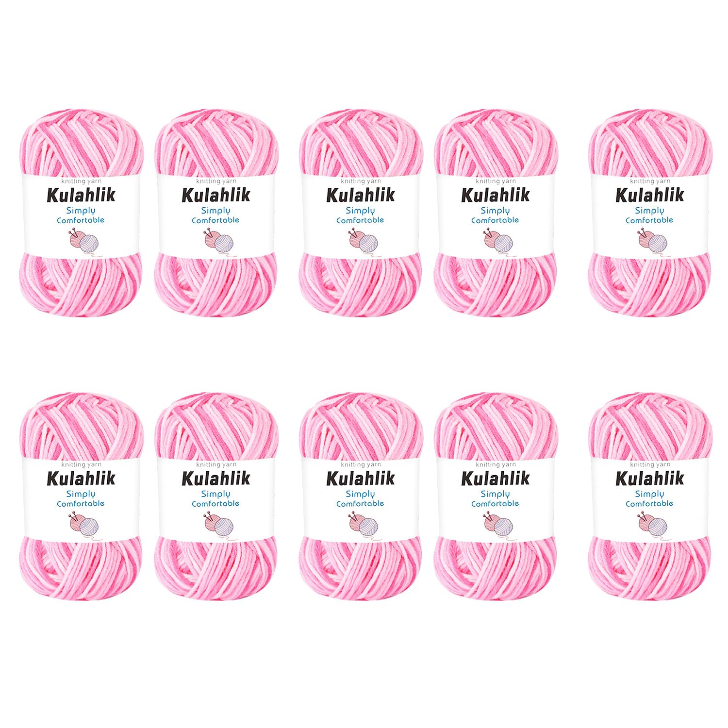 250g(5x50g) Acrylic Yarn for Crochet/Knitting, Colorful Gradient Yarn Thread, 5 Rolls Skeins, Perfect for Any Knitting Crochet and Crafts Mini Project — view 19