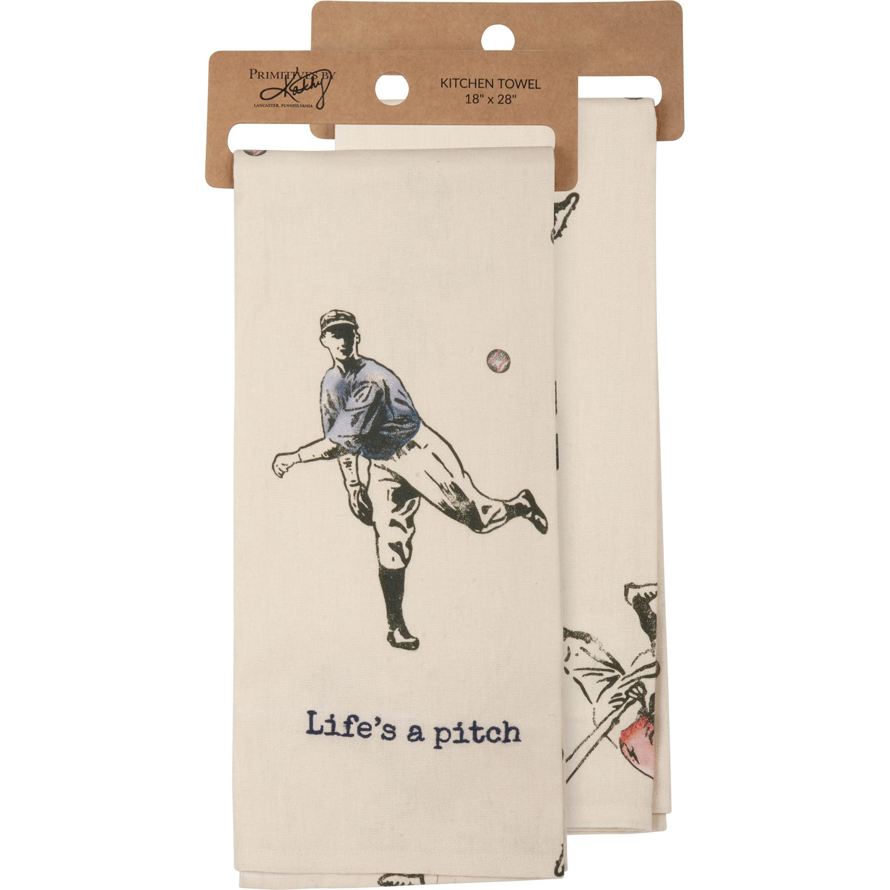 Primitives by Kathy Life's A Pitch Decorative Kitchen Towel