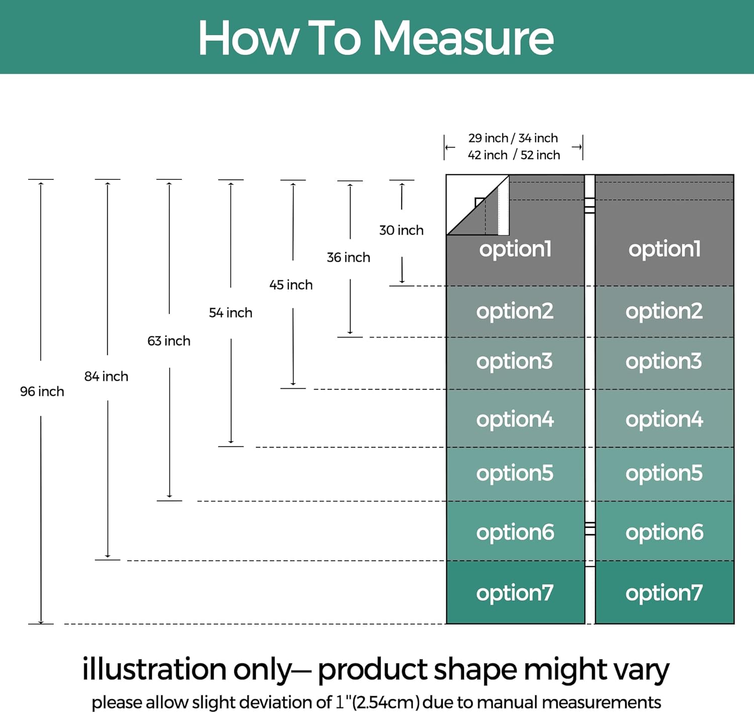 Portable Blackout Curtain, No Drill Window Curtain Panels, Easy Install Blackout Window Cover, Bathroom Curtains, Light Blocking Curtains (Black, 52" W x 63" L(Pack of 2))