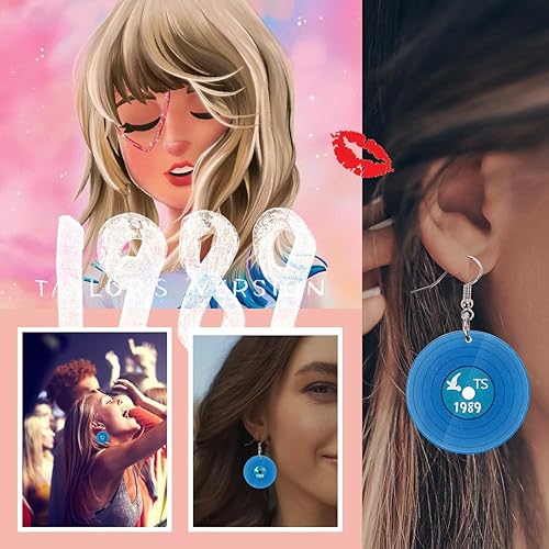 Miniatura 6 de Aretes inspirados en el cantante 1989 TS Inspired Pendientes para los fanáticos de la música regalos para los amantes de la música, regalos de