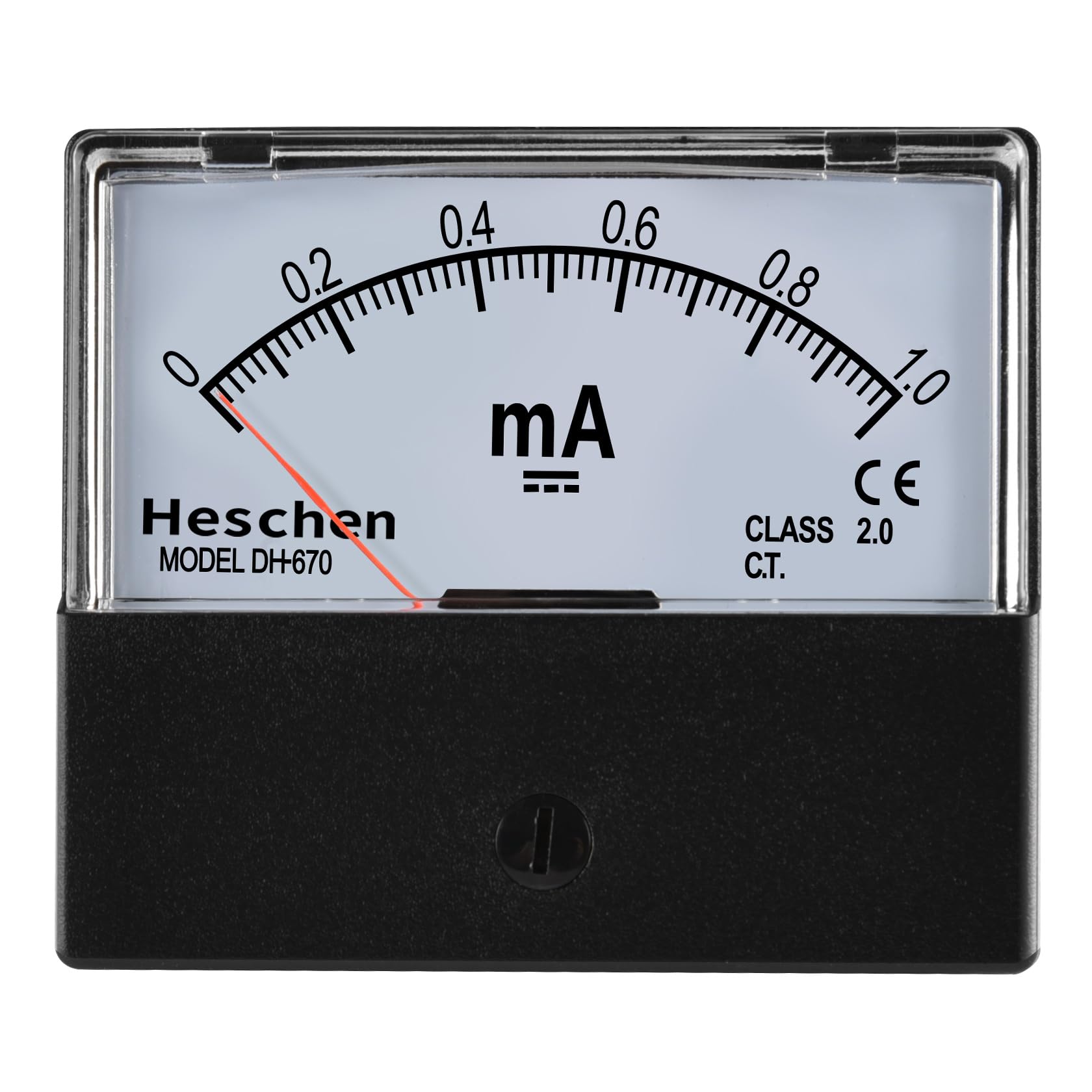 Heschen DH-670 Tester per amperometro a pannello rettangolare DC 0-1mA classe 2.0 CE