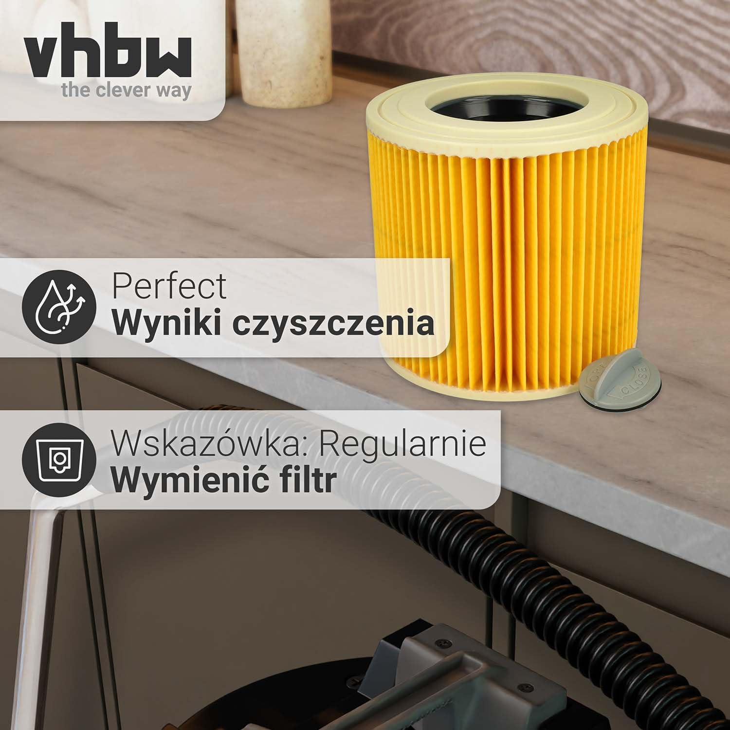 vhbw 10 x filtr do odkurzacza, robota ssącego, odkurzacz uniwersalny, jak Kärcher 6.414-789