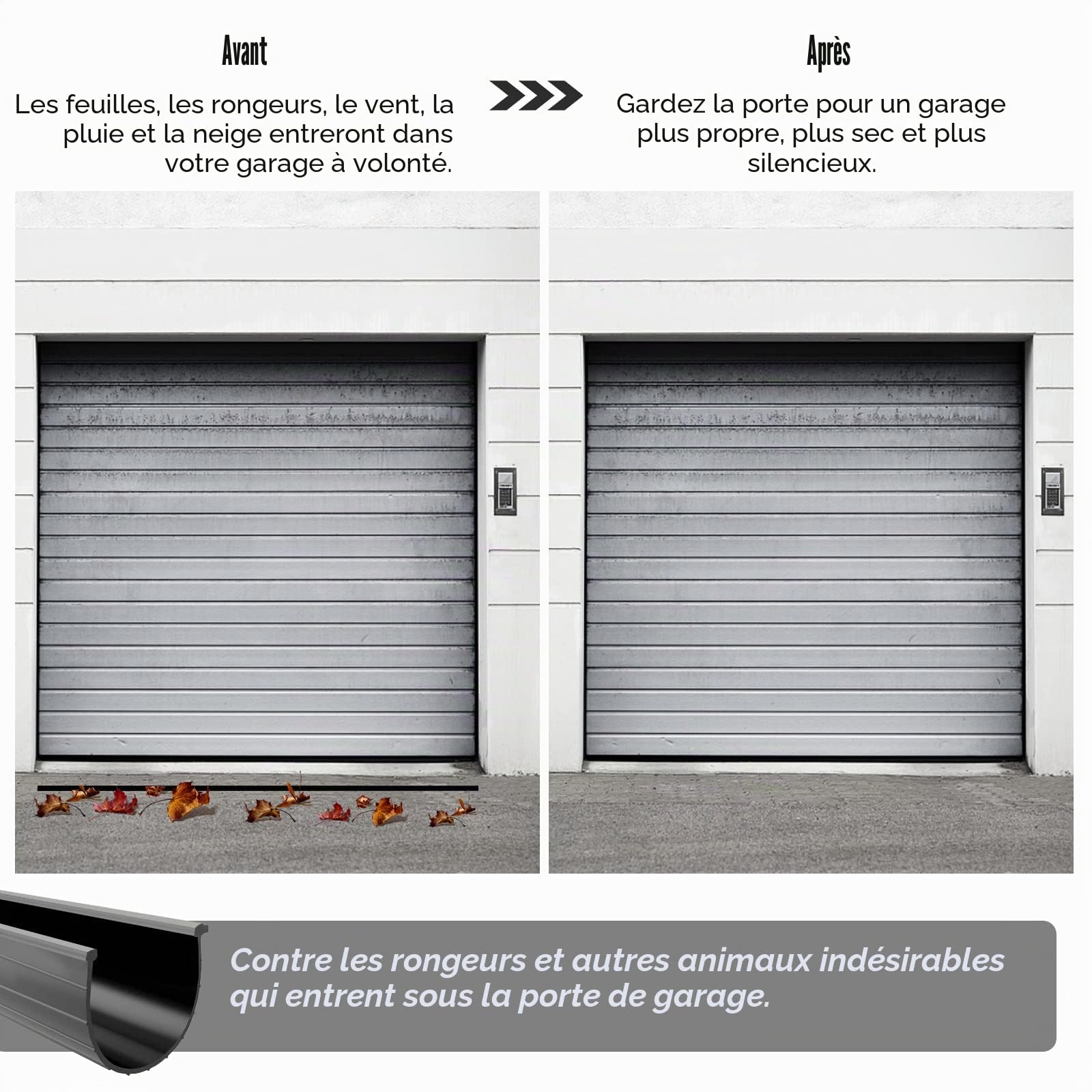 Wayne Dalton 154448 Joint d'étanchéité de bas de porte de garage pour portes de 4,9 m de large (4,9 m)