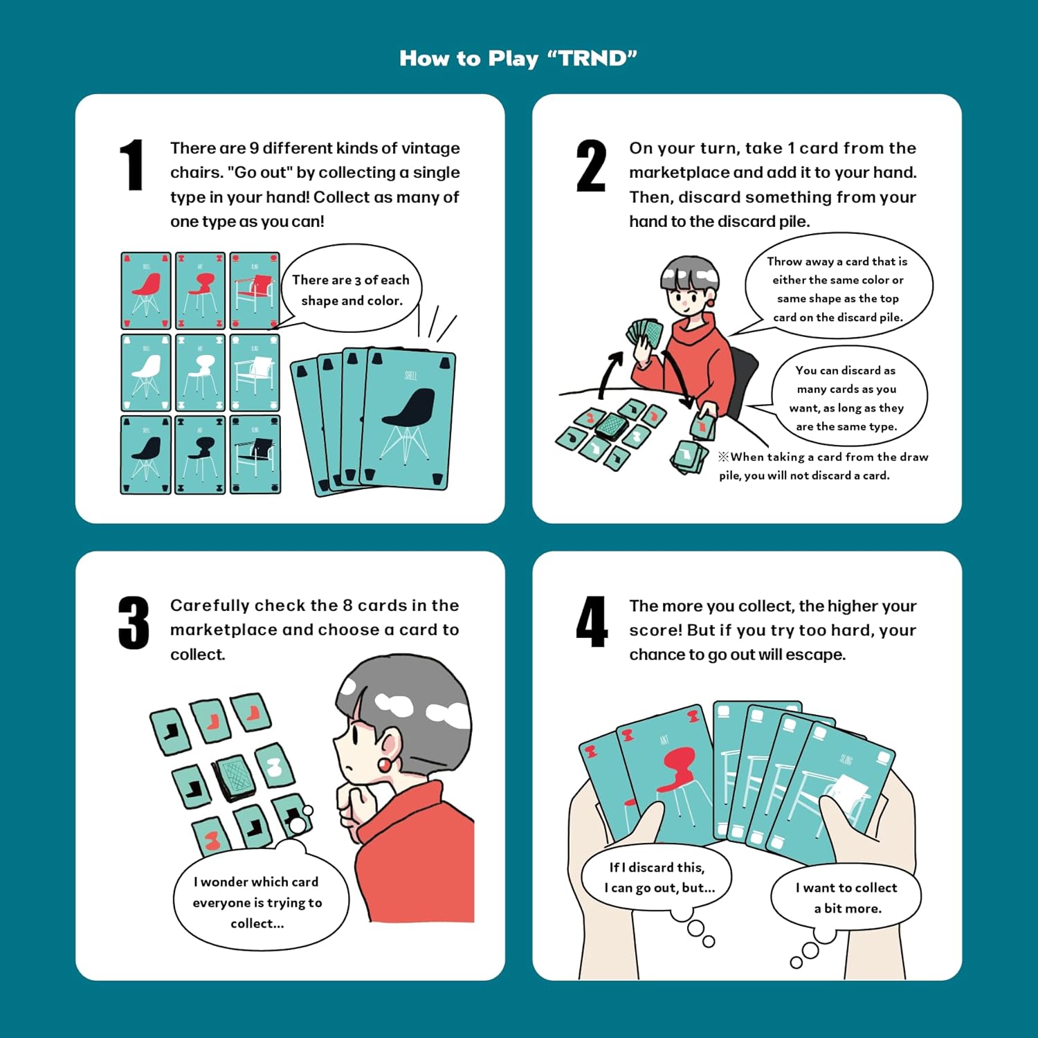 Oink Games TRND Card Game | Family Friendly Collection Game | 3–5 Players | Ages 8+ | 30 Min | Portable Boxed Game