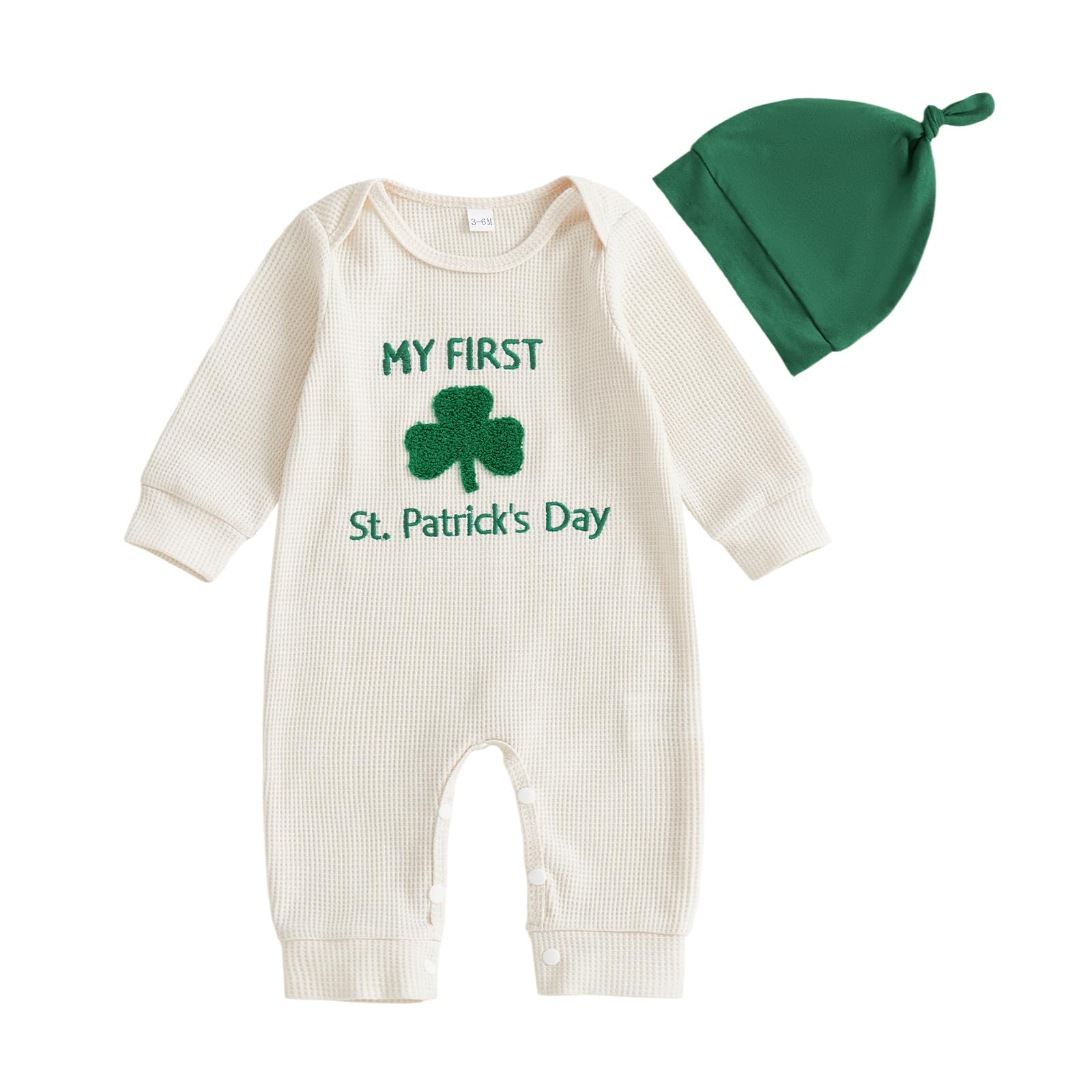 My First St Patricks Day Baby Girl Boy Outfit Cute Clover Jumpsuit Irish Romper Newborn Fall Winter Spring