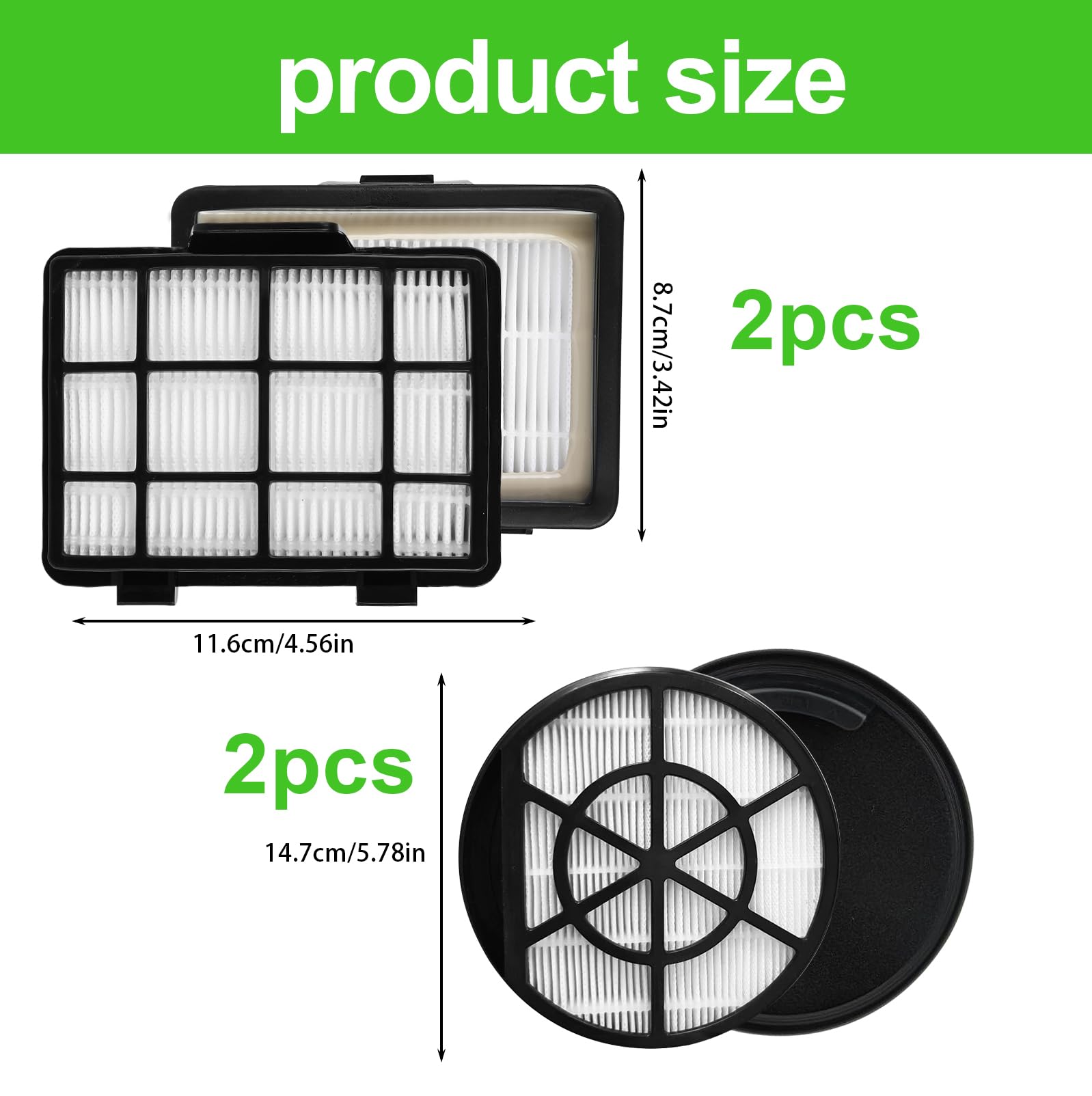 4 pezzi filtri accessori per aspirapolvere Bosch Serie 2 BGC05A220A, BGC05A320, BGC05A322, BGC05AAA1, BGS05A221, BGS05A222, BGS05AAA2/01, BGS05A220/02, filtro Hepa protezione motore Filtro, filtro di