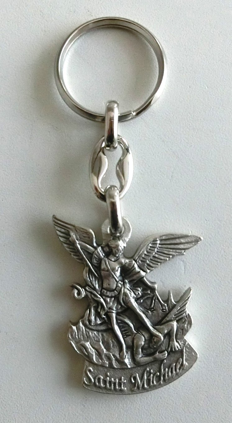 GTBITALY50.089.30 007 Saint Michael Guardian Angel Keyring Saint Michael the Archangel