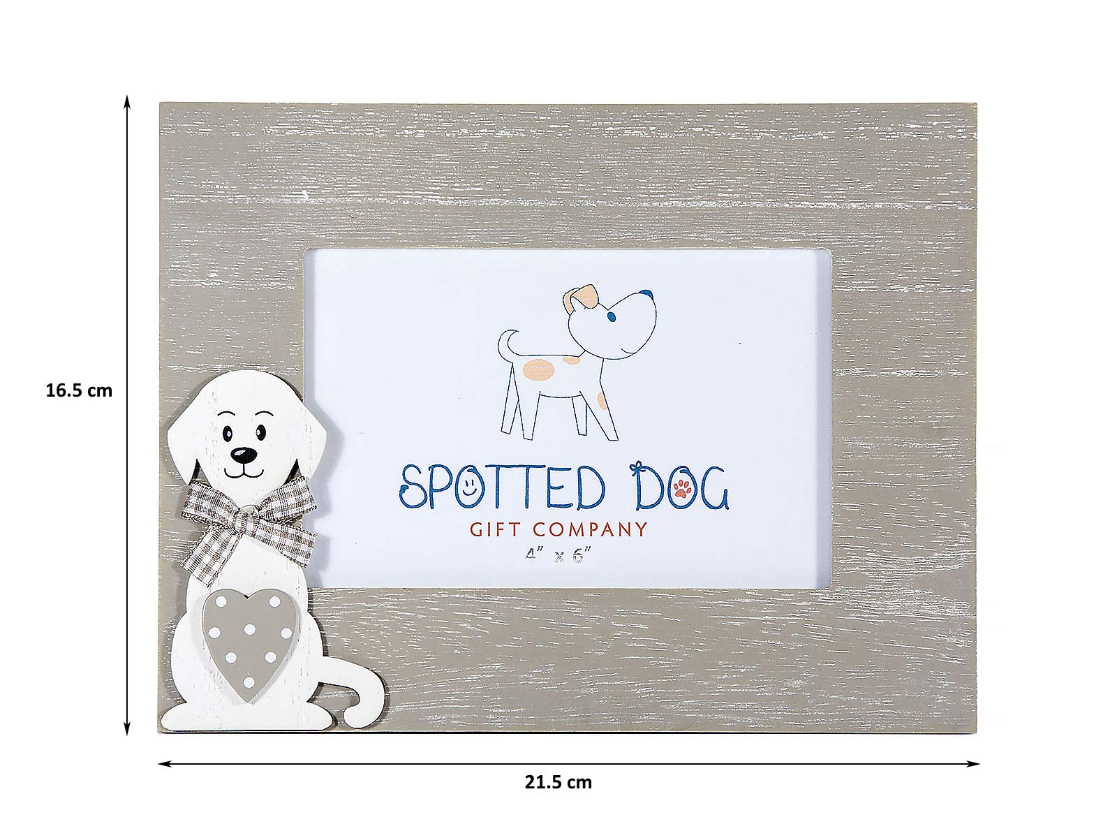 Sporgo 3D Holz Bilderrahmen Hund & Katze - 360° Drehbar Für 2 Fotos, 23x20.5cm