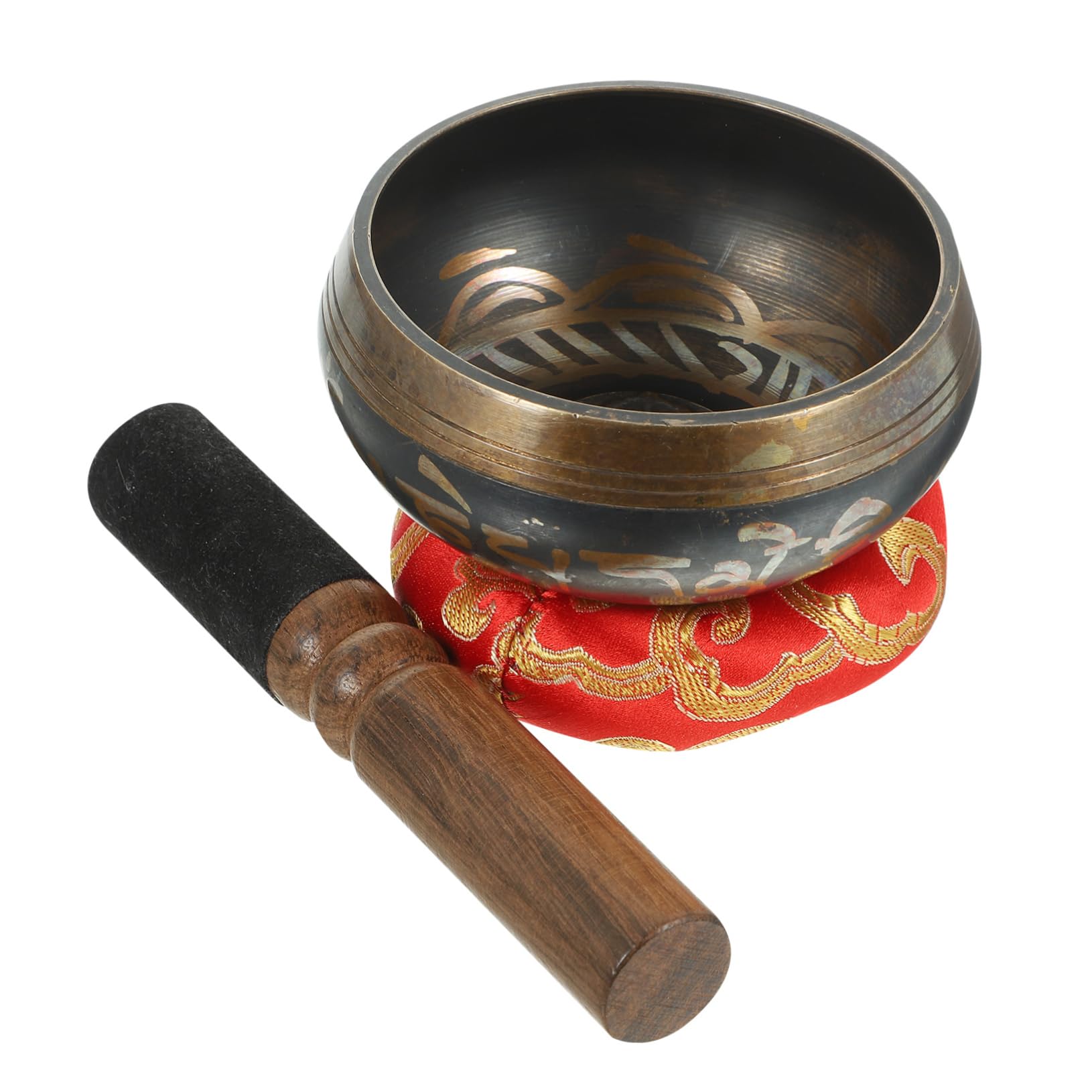 2 Set Campane tibetane Bassi elettrici Campane per il canto Campane per musica da meditazione Campane per accordatura Accessori per campane da meditazione Cuscino per campane sonore Campane per suo