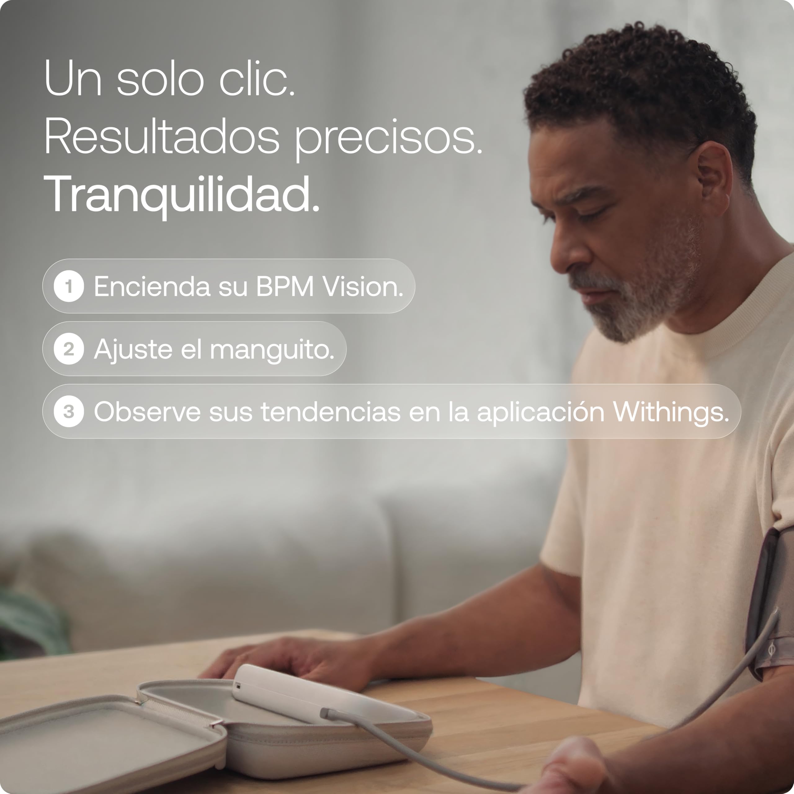Withings BPM Vision - Monitor de Presión Arterial Inteligente | Dispositivo de monitorización cardíaca con ECG y detección de Fibrilación Auricular | Wi-Fi y Bluetooth | iOS y Android