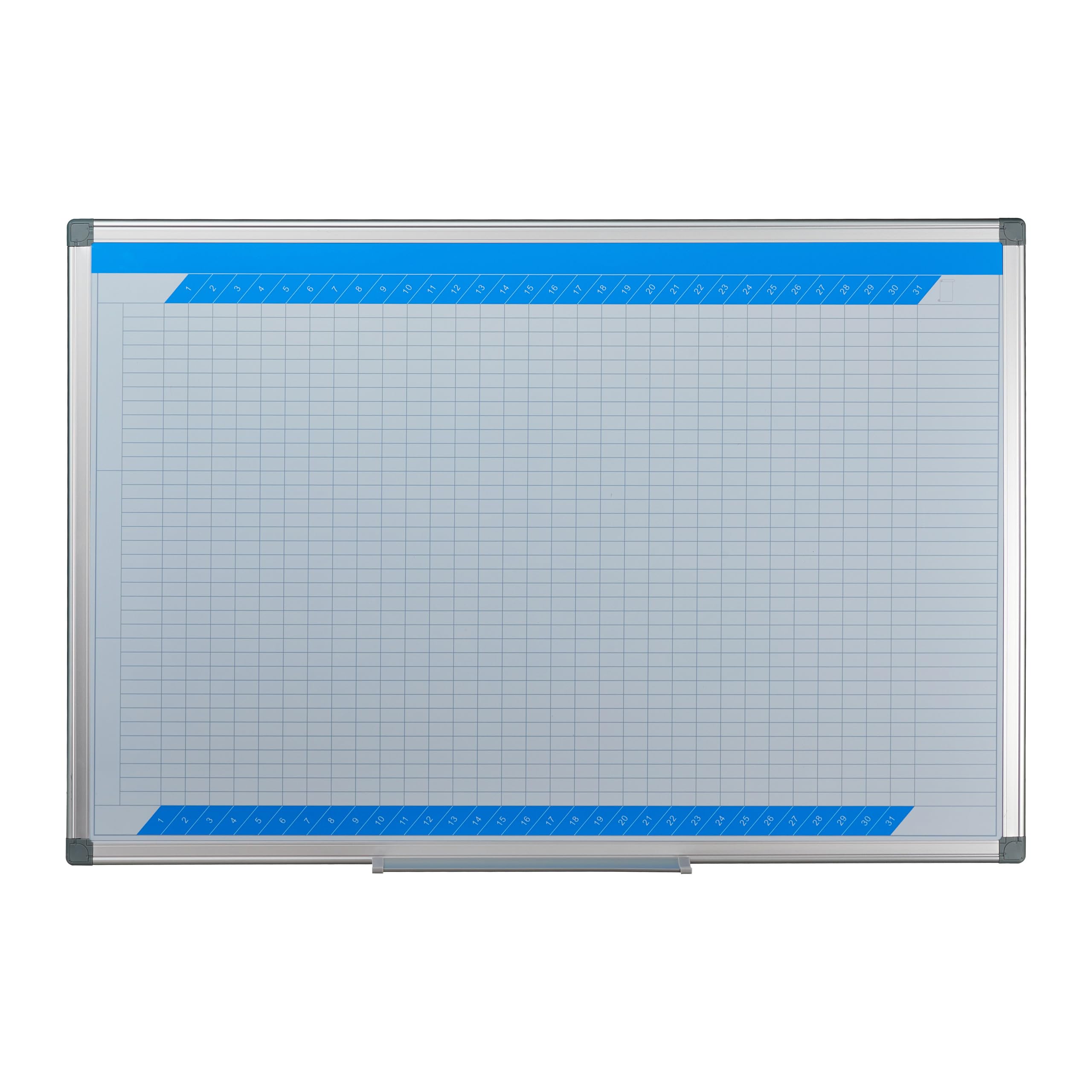 Relaxdays Pizarra Magnética, Planificador 3 Años, Reutilizable, Organizador, Bandeja para Bolígrafos, 60 x 90 cm, Blanco