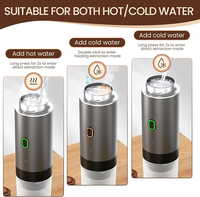 Cafetera Portátil 3 en 1 para Café Molido y Cápsulas, 60 ml miniatura 3