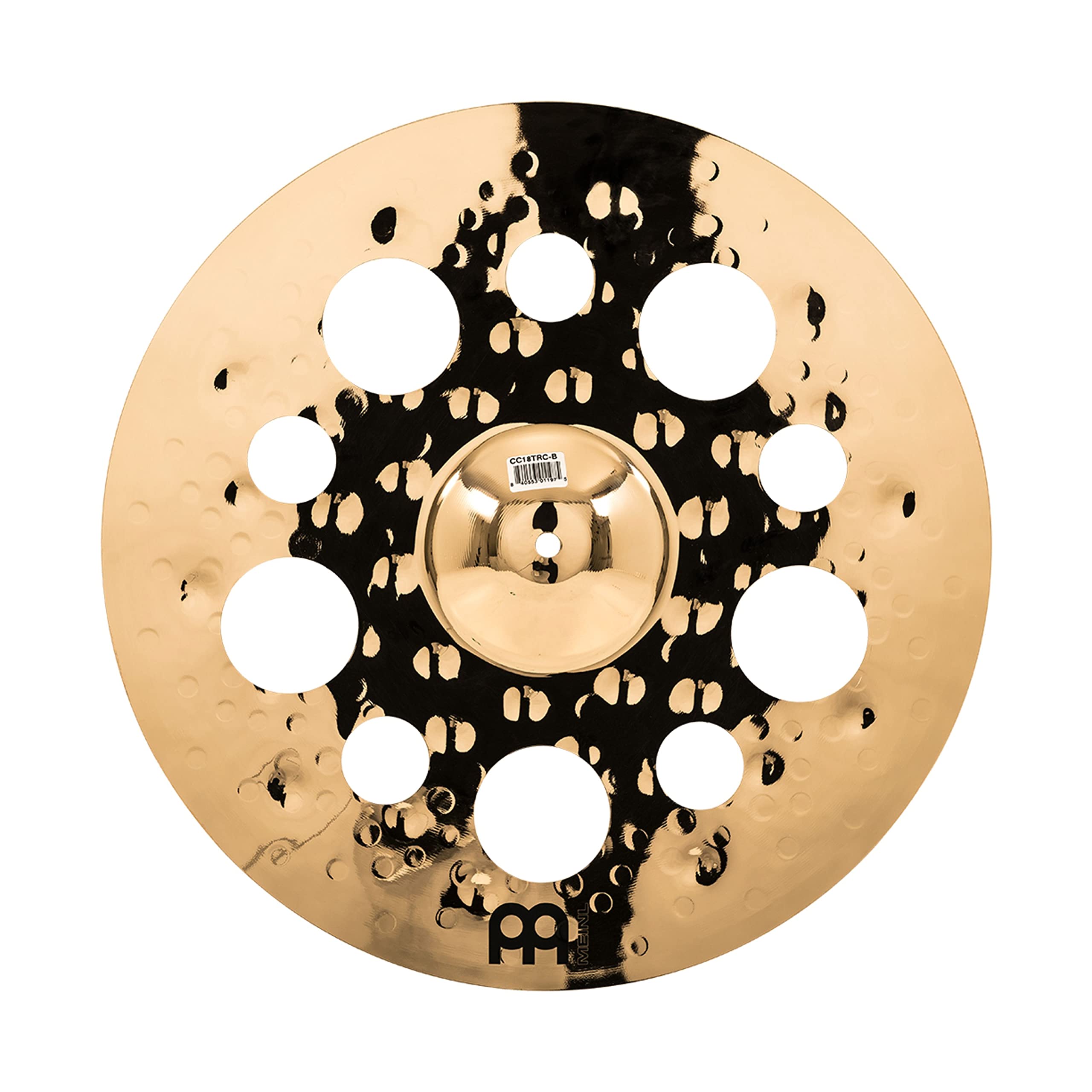 Meinl Cymbals Classics Custom Brilliant Plato Trash Crash de 18 pulgadas (45,72cm) Platillos de Batería - Bronce B12, Acabado Brillante (CC18TRC-B)
