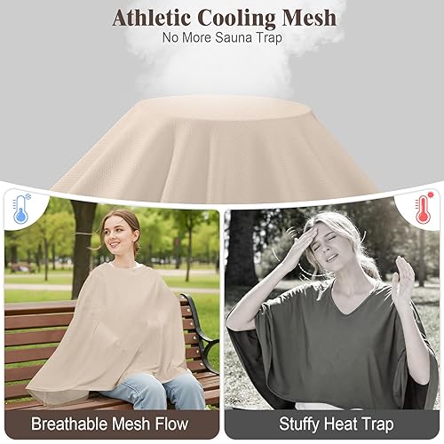 Miniatura 2 de Basumee Funda de lactancia para lactancia materna, privacidad completa, suave y transpirable, cubierta de lactancia materna multiusos para mujeres,