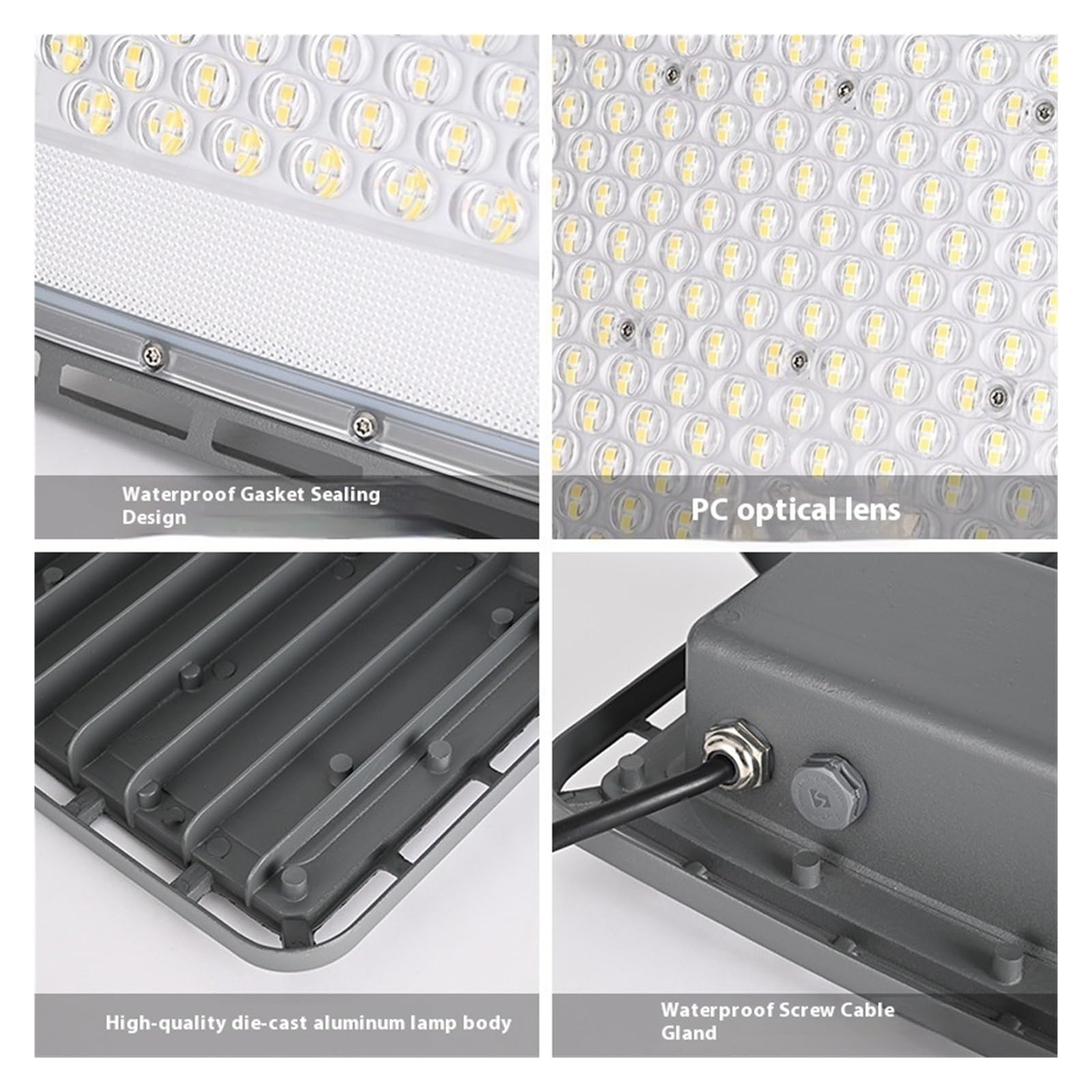 Luces de seguridad, Foco LED de 50 W, 300, 200 y 100 for exteriores, IP65, resistente al agua, for jardín, iluminación calles para jardín, garaje, patio(150w)