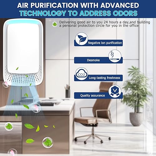 Miniatura 3 de Purificador de aire enchufable, purificador de aire ionizador, tecnología de iones negativos para el hogar, funcionamiento silencioso, purificador
