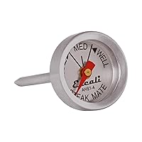 Vista 6 de Escali AHS1-4 Easy Read Mini Steak Thermometer Set, Dial Reads Rare, Medium & Well, Dishwasher Safe, Silver