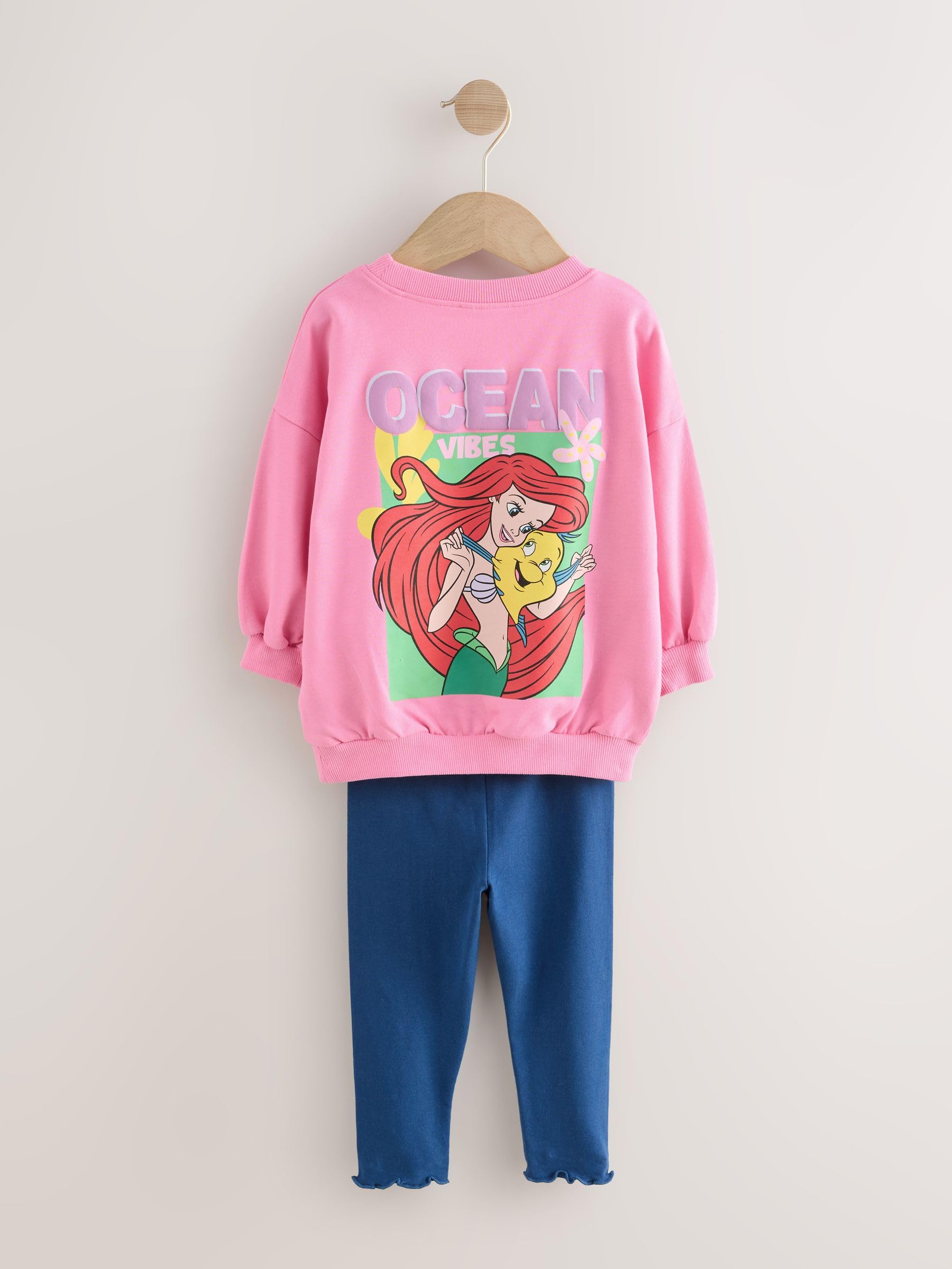 NEXT Mädchen Meerjungfrau Ariel Langarmoberteil und Leggings im Set 62-122
