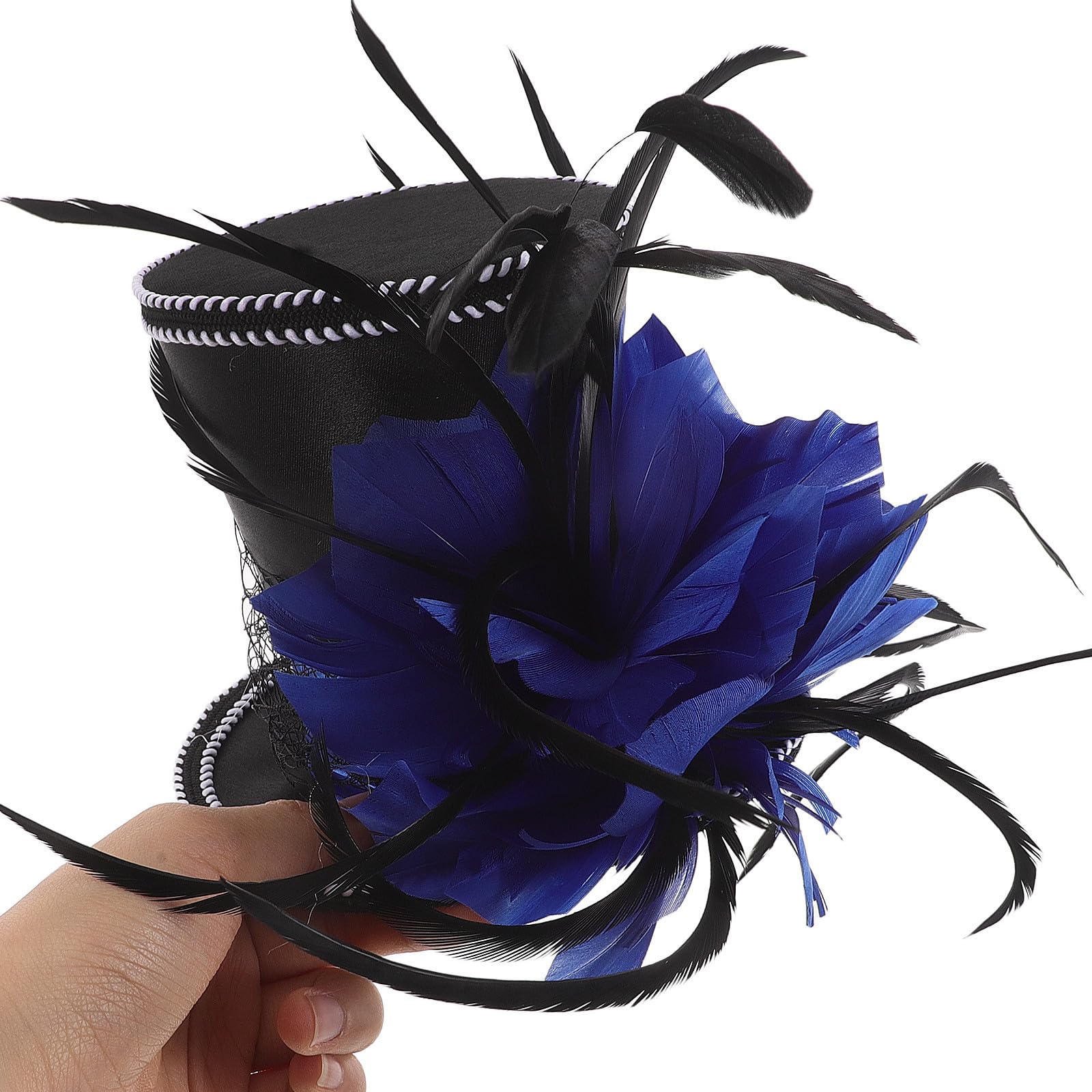 Healvian 3 Pezzi Cappello da Festa Piccolo Clip, Accessorio Femminile | Pvc e Piume, Stile Unico e Leggero, per Tea Party e Carnevali, Facile da Sistemare