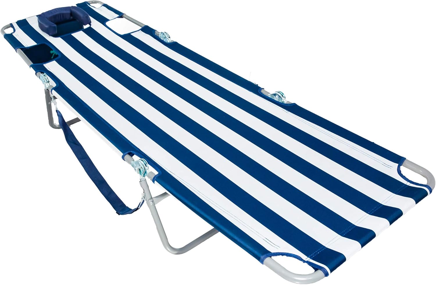 Ostrich Chaise Lounge Blue and White Striped 77.16 x 24.6 x 13.4 inches assembled : Patio, Lawn & Garden