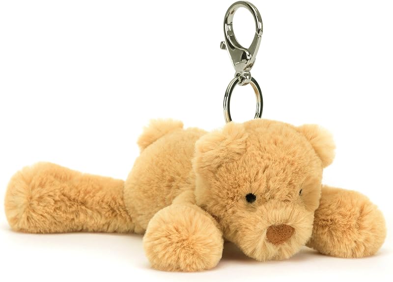 Smudge Bear Bag Charm, 3 inches - Teddy Bear Plush Keychain - Great Gift Idea