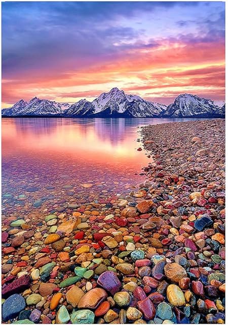5D DIY Diamond Art Painting Kit Full Drill for Kids Adults, Colorful Diamond Arts and Crafts Crystal Embroidery Cross Stitch Pictures Paintings by Numbers for Gifts Home Wall Decoration