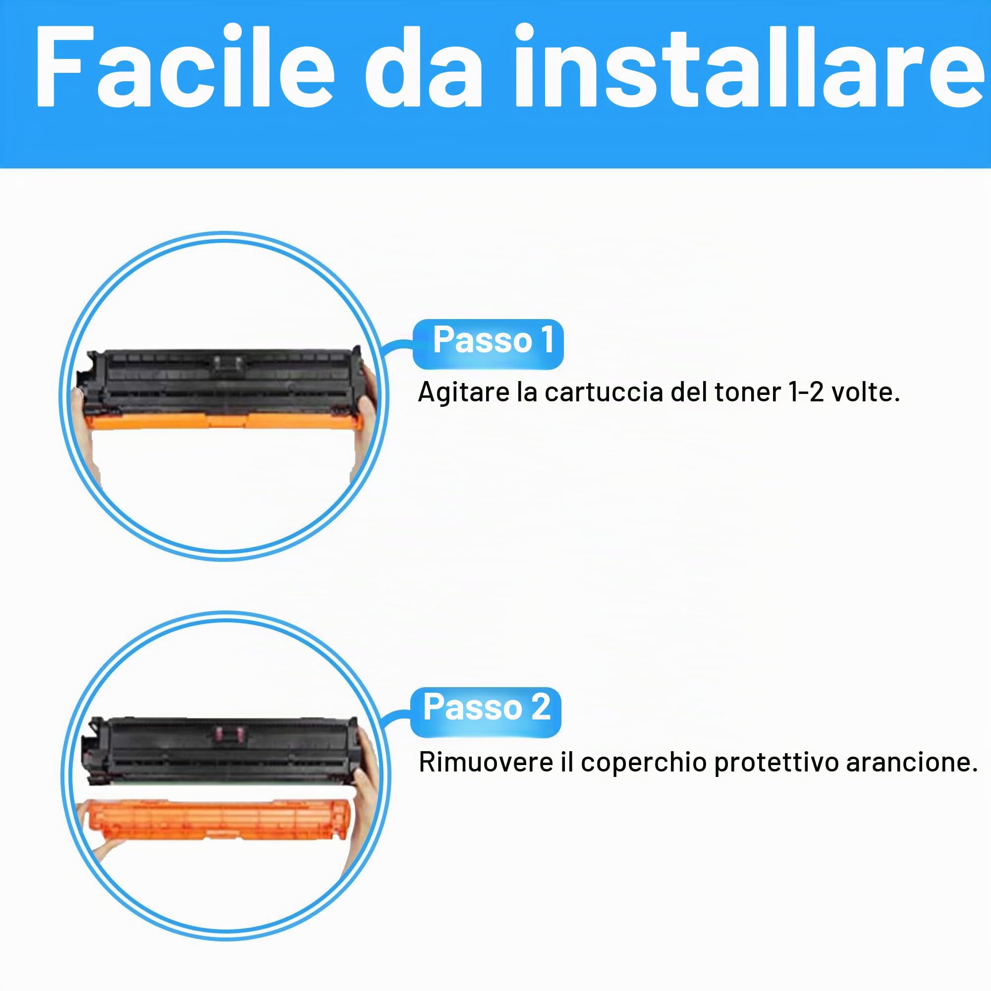 LCL Cartucce di Toner Rigenerate 307A CE740A CE741A CE742A CE743A (4-Pack) | Sostituzione per HP Color Laserjet CP5225 CP5225n CP5225dn(Nero Ciano Magenta Giallo)