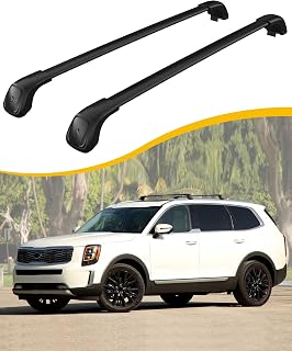 260LBS Roof Rack Cross Bars Fit for Kia Telluride S SX EX SX Prestige 2020-2025 Lockable Crossbars Cargo Carrier Luggage Rack Rooftop Accessories (Except X-Line and X-Pro)