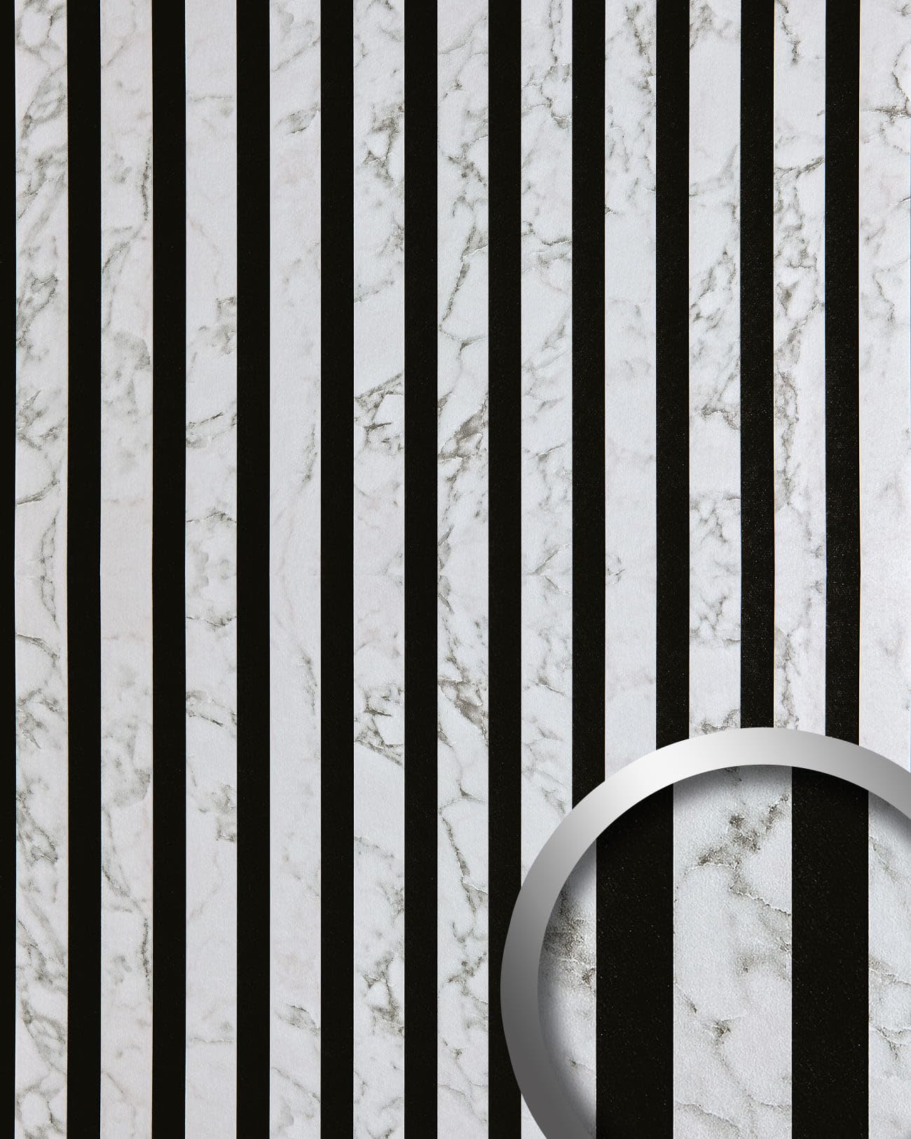 Akustikpaneel Marmor Optik Lamellen Optik 31127-SA MARBLE White glatte Wandverkleidung matt weiß 1,68 m²