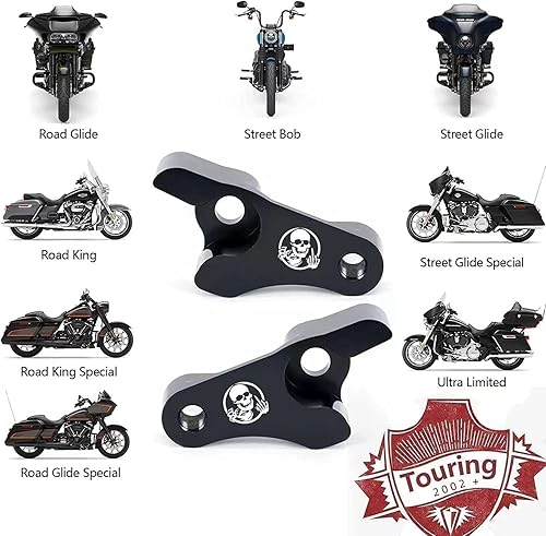 Miniatura 4 de TDZ 2002-2025 Kit de Bloques de Enlace de Bajada de 2 Pulgadas Negro para Harley Touring Street Glide/Road King/Electra Glide/Road Glide/Ultra