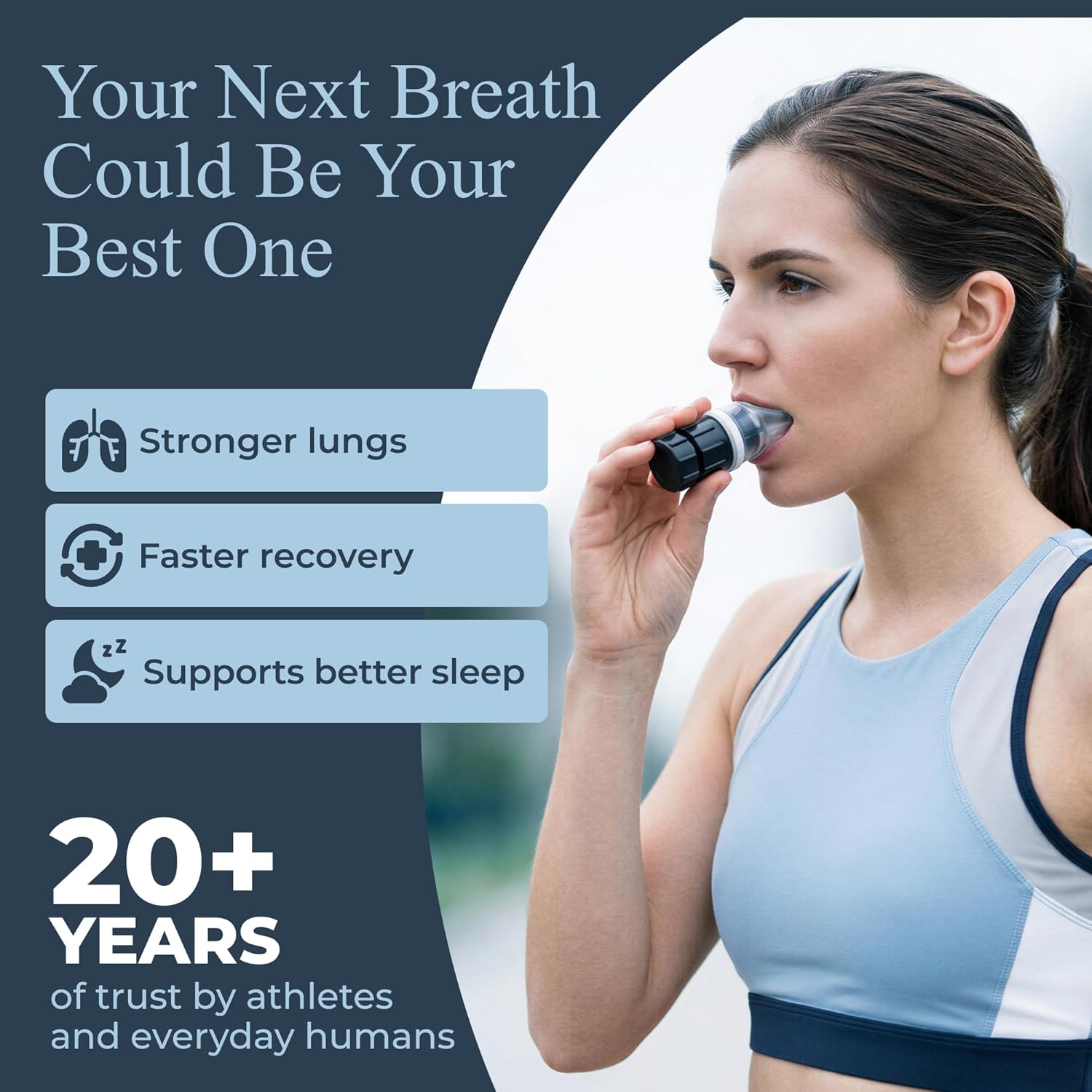 Expand-A-Lung | (3 Pack Breathing Exercise Fitness Trainer | Inspiratory Muscle Strength Tool | Breathe Easier with Stronger Lungs | Dual-Way Inhale-Exhale Adj. Resistance Settings